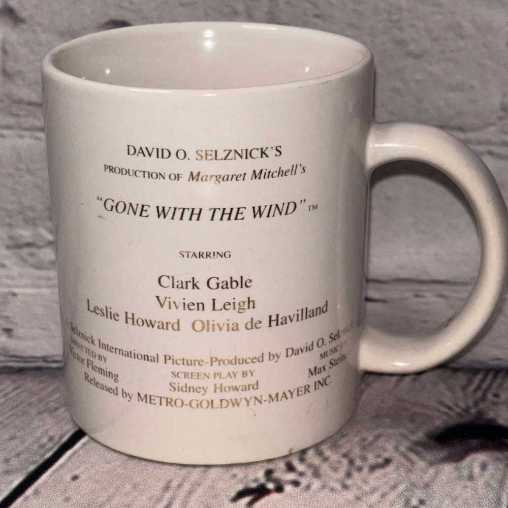 Vintage Gone With The Wind Coffee Mug Scarlett Rhett Turner Entertainment 1996 - Picture 3 of 6